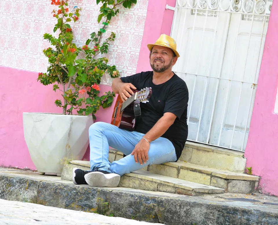 Fabian Mendes nas ruas de Olinda